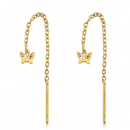 Stainless steel earrings butterfly Gold