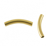 Stainless steel beads tube 25mm Gold
