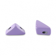 Tile beads triangle Paisley Purple