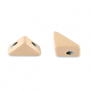 Tile beads triangle Apricot Beige