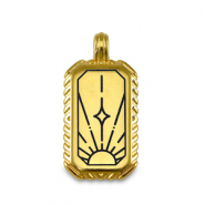 DQ European metal charms sun Gold (nickel free)