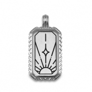 DQ European metal charms sun Antique Silver (nickel free)