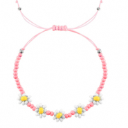 Ready-made Bracelets flower Pink-White
