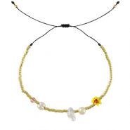 Ready-made Bracelets mixed beads Yellow-Pink-Gold