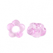 Acrylic beads flower Transparent Azalea Pink