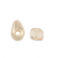 Acrylic beads chips Transparent Copper Brown