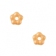 Czech Beads Flower 5mm Peachy Orange