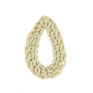Rattan pendants drop Natural White
