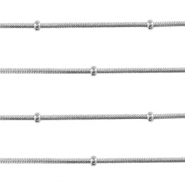 Stainless steel findings belcher chain snake chain with ball Silver