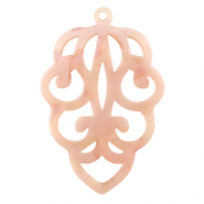 Resin pendants Peach Pink Opal