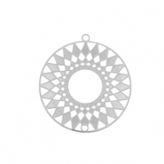 Stainless steel charms bohemian 25mm Silver