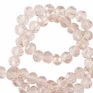 Top faceted beads 4x3mm disc Light Pink