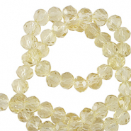 Top faceted beads 4x3mm disc Tuscany Yellow