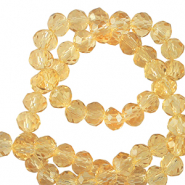 Top faceted beads 3x2mm disc Amber Ochre