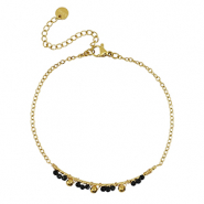 Stainless steel bracelets Gold-Black