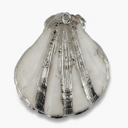 Shell pendants specials Scallop Ivory Copper Brown-Silver
