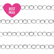 Stainless steel findings belcher chain anchor cable Silver