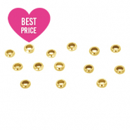 Stainless steel findings crimp bead 3mm Gold