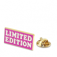 Pins "Limited edition" Magenta purple-White-Gold