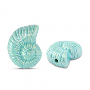 DQ greek ceramic beads shell Turquoise Blue
