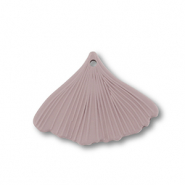 Acrylic charms leaf Taupe Brown