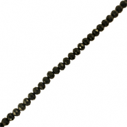 Top faceted beads 8x6mm disc Black