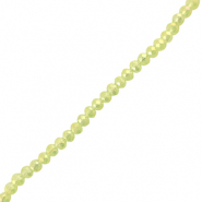 Top faceted beads 6x4mm disc Light Green