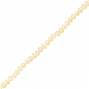 Top faceted beads 3x2mm disc Light Champagne