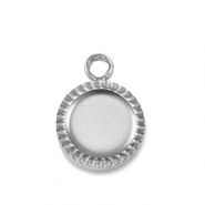 Birthstones charm with setting for SS16 flat back Stainless Steel Silver
