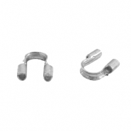 DQ European metal findings wire guardian / wire protector 5mm (&Oslash;0.69mm) Antique Silver (nickel free)