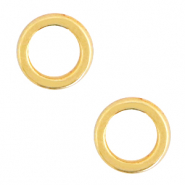 DQ European metal findings ring 6mm Gold (nickel free)