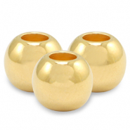 DQ European metal beads 4mm Gold (nickel free)