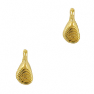 DQ European metal charms shell Gold (nickel free)