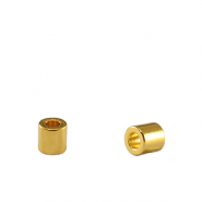 DQ European metal beads tubes Gold (nickel free)