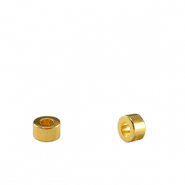 DQ European metal beads tubes Gold (nickel free)