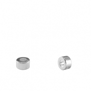 DQ European metal beads tubes Antique Silver (nickel free)