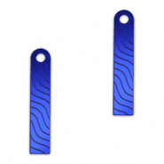 Statement charms bar wave Metallic Royal Blue