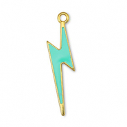 DQ European metal charms thunder Veraman Blue-Gold (nickel free)