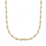 Stainless steel necklaces with ball Gold