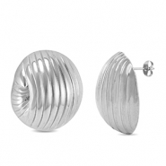 Stainless steel earrings / earpins Silver