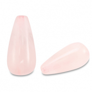 Natural stone beads Quartz drop Light Pink
