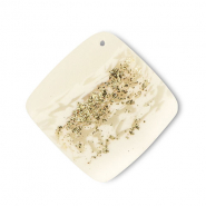 Polymer pendants rhombus Off White-Beige-Gold