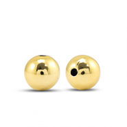 Metal-look beads round 6mm Gold Metallic