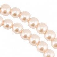 Glass pearls 4mm Light Beige