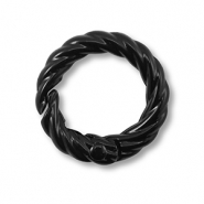 Colourful jewellery findings key chain ring Black