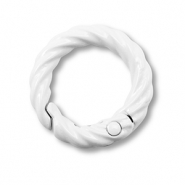 Colourful jewellery findings key chain ring White
