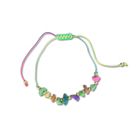 Ready-made Bracelets mixed beads Multicolour-Gold