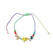 Ready-made Bracelets mixed beads Multicolour-Gold