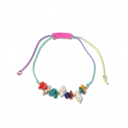 Ready-made Bracelets mixed beads Multicolour-Gold