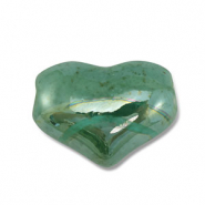 DQ greek ceramic beads heart Turquoise Green